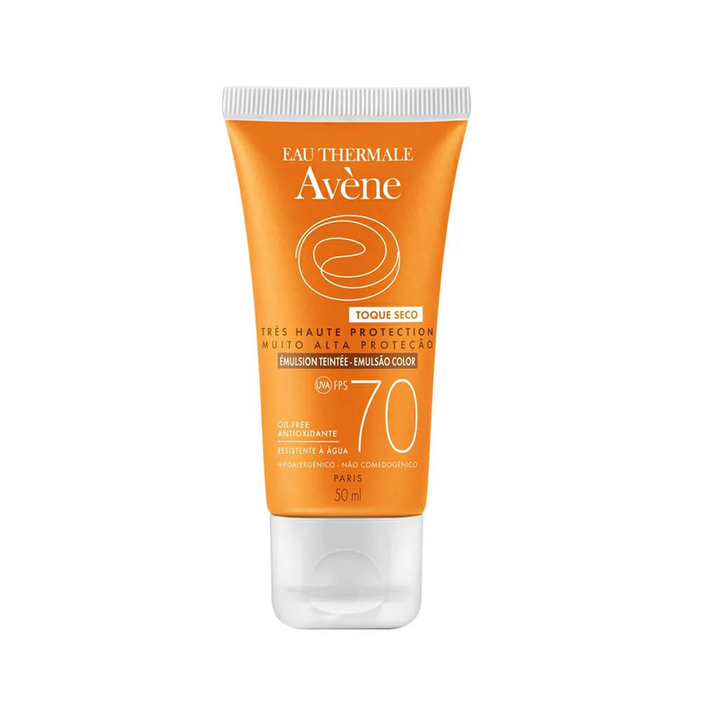 Protetor Solar Avène Toque Seco Emulsão Color FPS70 50ml