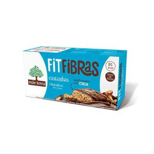 Barra de Cereal Fitfibras Mãe Terra Castanhas Chocolate Sem Lactose 1 Unidade 20g