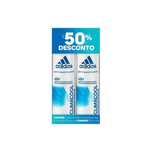 Kit Desodorante Aerossol Adidas Feminino Climacool 2 Unidades 150ml Cada