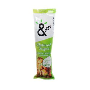 Barra de Cereal &Joy Natural Sugar Amêndoa e Semente de Abóbora 1 Unidade 30g