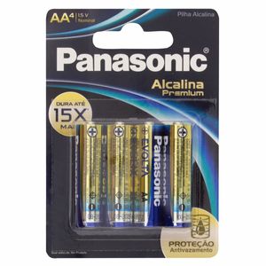 Pilha Panasonic Alcaline Premium AA 4 Unidades
