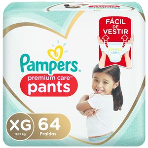 Fralda Pampers Premium Care Pants Hiper XG 64 Unidades