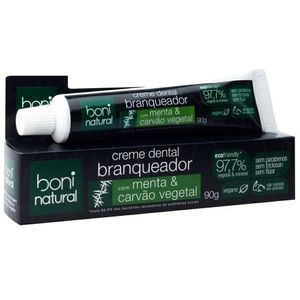 Creme Dental Boni Natural Branqueador Menta e Carvão 90g