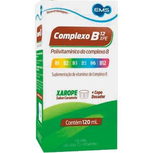 Xarope Complexo B12 Sabor Caramelo 120ml