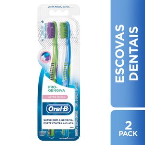 Kit Escova Dental Oral-B Pro Gengiva Ultra Macia 2 Unidades