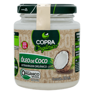 Óleo de Coco Extra Virgem Orgânico Copra Vidro 200ml