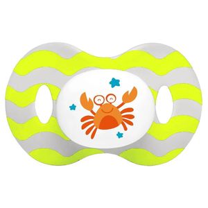 Chupeta Ocean Pp Verde e Branca Ortoflex Multikid Tamanho 1