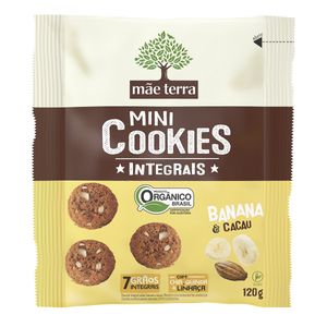 Biscoito Cookies Mãe Terra Integral Banana E Cacau 120g
