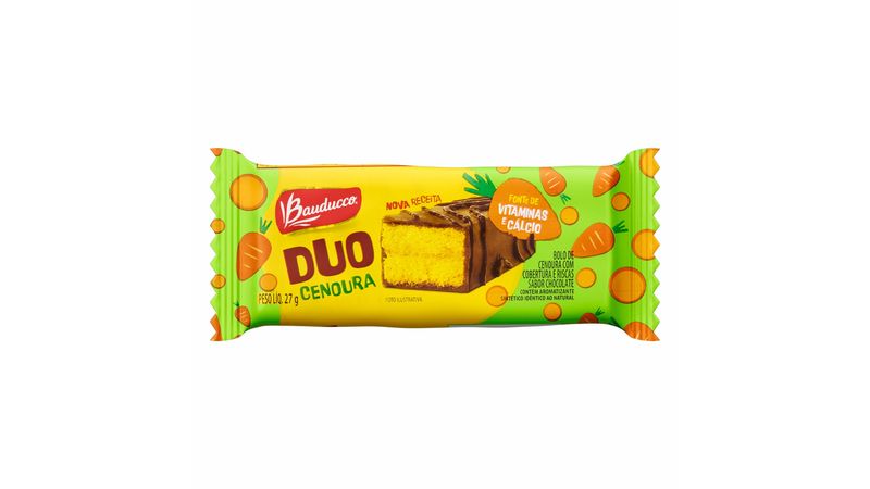 BOLINHO DUO CHOCOLATE BAUDUCCO 27G 15 UNIDADES