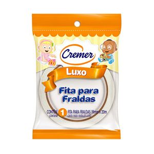 Fita para Fralda Ades Baby Adesiva Branca 19mm x 20m