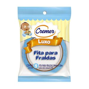 Fita para Fralda Baby Adesiva Azul 19mm x 20m