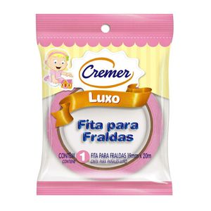 Fita para Fralda Ades Baby Adesiva Rosa 19mm x 20m