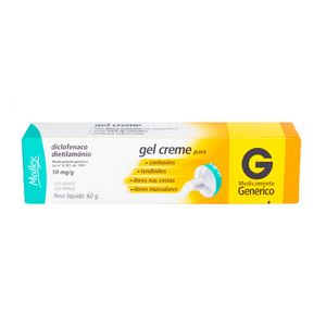 Diclofenaco Dietilamônio 10mg/g Gel Creme Genérico Medley 60g
