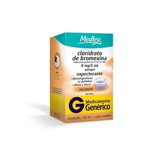 Cloridrato de Bromexina Xarope Genérico Medley 120ml