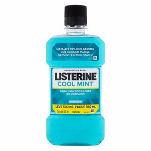 Enxaguante Bucal Listerine Cool Mint Leve 500 Pague 350ml J&J