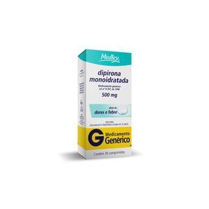 Dipirona Monoidratada 500mg Genérico Medley 30 Comprimidos