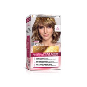 Tintura Imédia Excellence Creme Cor Louro Natural 7