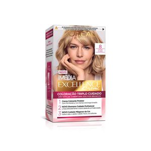 Tintura Imédia Excellence Creme Cor Louro Claro 8