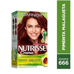 Tintura Nutrisse Cor 666 Rubi Louro Escuro Vermelho Muito Intenso