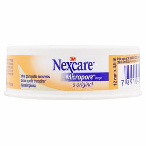 Esparadrapo Nexcare Micropore Hipoalergênico Bege 12mm x 4,5m