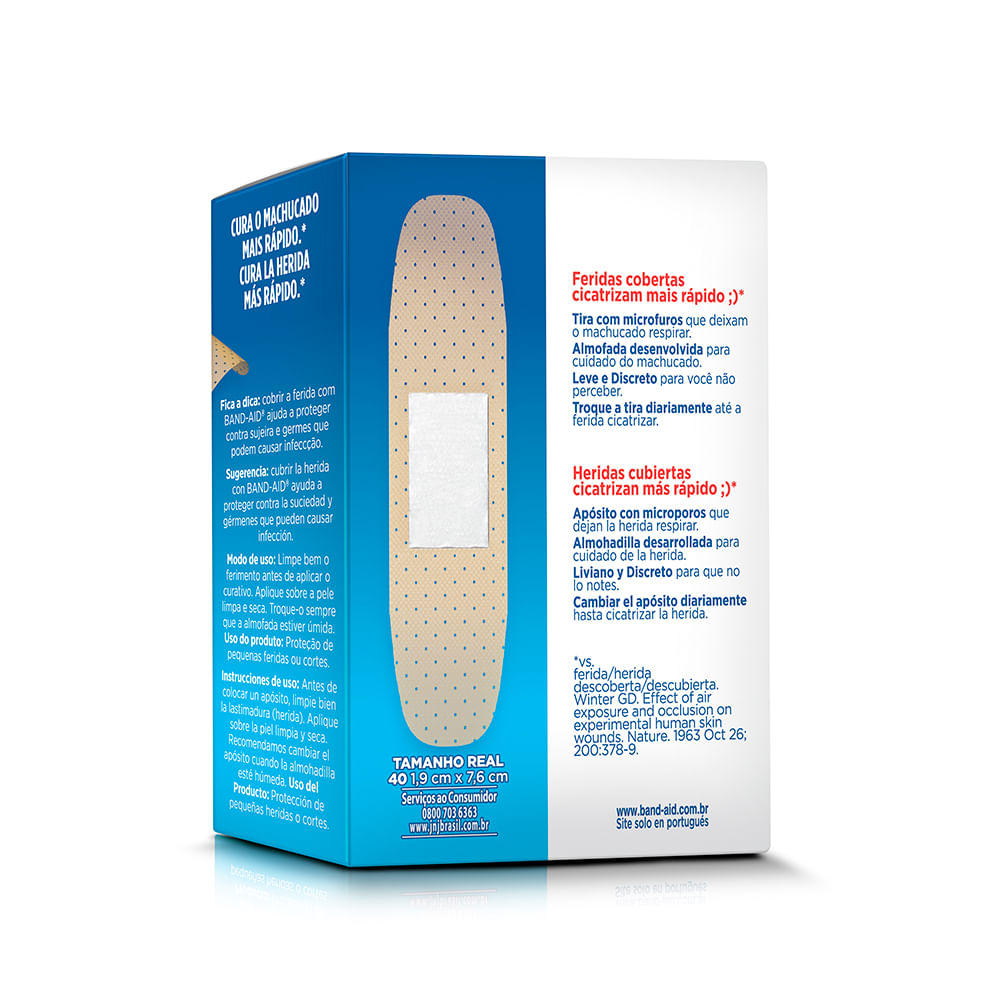 Curativos Band-Aid Transparentes 40 Unidade