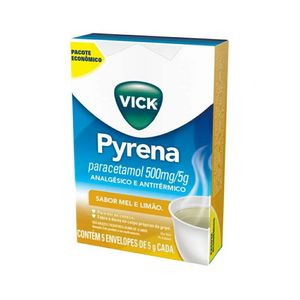 Vick Pyrena Box Sabor Mel e Limão 5 Sachês 5g