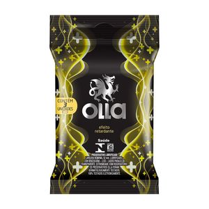 Preservativo Olla Lubrificado Prolong Efeito Retardante 3 Unidades