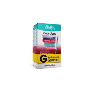 Ibuprofeno 100mg/ml Gotas Genérico Medley 20ml