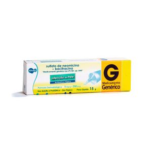 Sulfato de Neomicina 5mg/g + Bacitracina Pomada Genérico EMS 15g