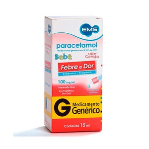 Paracetamol 100mg/ml Genérico EMS Suspensão Oral 15ml