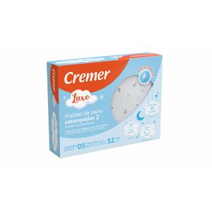 Fralda de Pano Masculino Cremer Luxo 5 Unidades