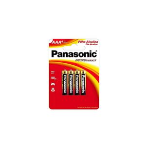 Pilha Panasonic Alcalina Palito AAA 4 unidades