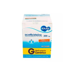Acetilcisteina 200mg Genérico EMS 16 Envelopes 5g