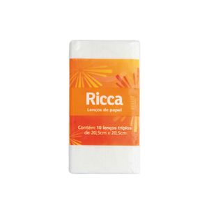 Lenços de Papel Ricca Embalagem Econômica 10 Unidades