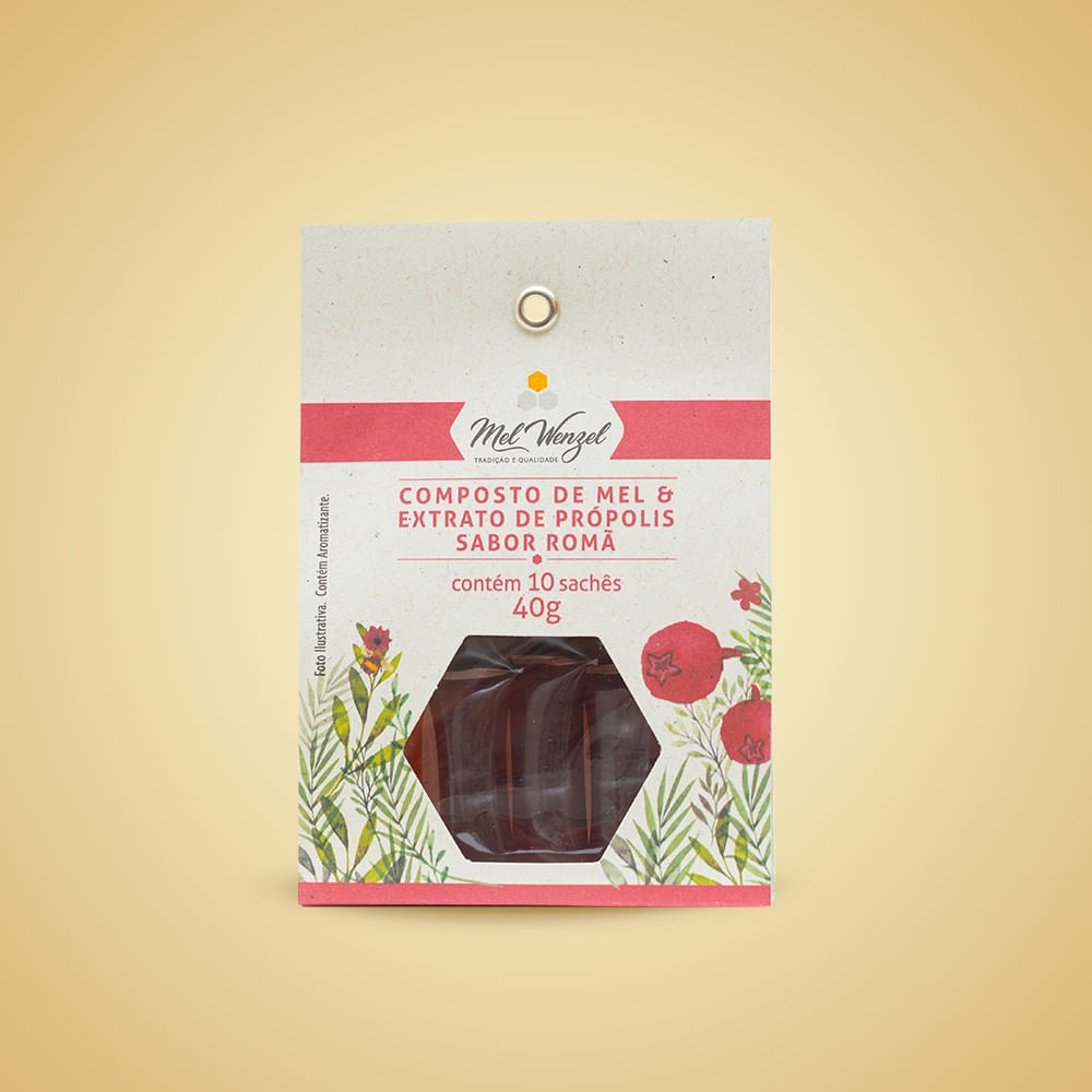 Mel Composto Wenzel Extrato De Propolis Sabor Roma 150g