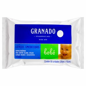 Lenços Umedecidos Granado Bebê Lavanda 50 Unidades
