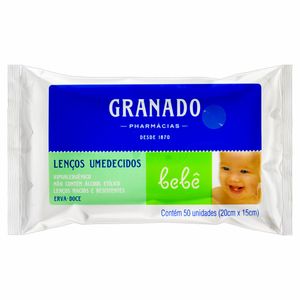 Lenços Umedecidos Granado Bebê Erva Doce 50 Unidades