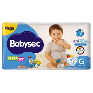 Fralda Babysec Ultrasec Megag 32 Unidades