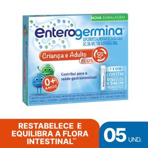 Enterogermina Plus 5 Frascos 5ml