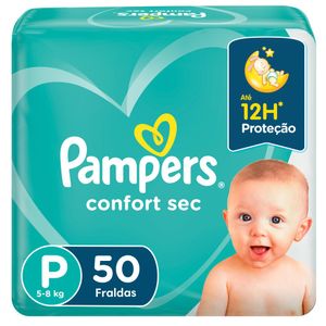 Fralda Pampers Confort Sec Mega Tamanho P 50 Unidades