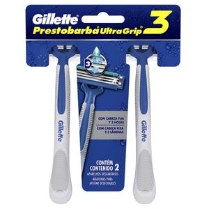 Aparelho de Barbear Gillette Prestobarba 3 UltraGrip 2 Unidades