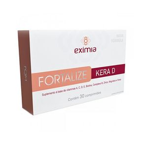 Suplemento Vitamínico Exímia Fortalize Kera D 30 Comprimidos