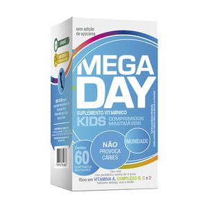 Mega Day Kids 60 Comprimidos Mastigáveis