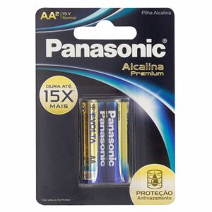 Pilha Panasonic Alcaline Premium AA 2 Unidades