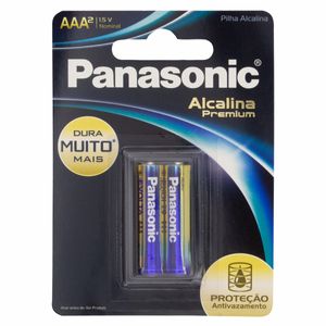 Pilha Panasonic Alcaline Premium AAA 2 Unidades