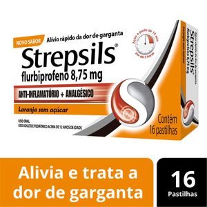 Strepsils Laranja 16 Pastilhas