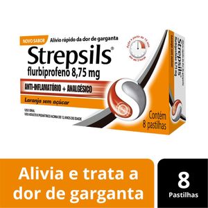 Strepsils Laranja 8 Pastilhas