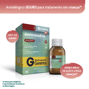 Desloratadina 0,5mg/ml Xarope Genérico Eurofarma 60ml