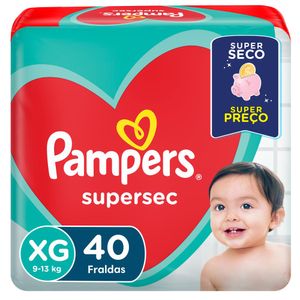 Fralda Pampers Supersec Hiper XG 40 Unidades