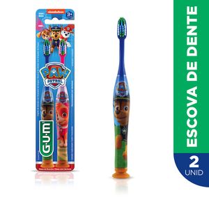 Escova Dental Infantil Gum Patrulha Canina 2 Unidades